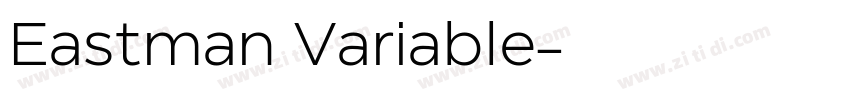 Eastman Variable字体转换